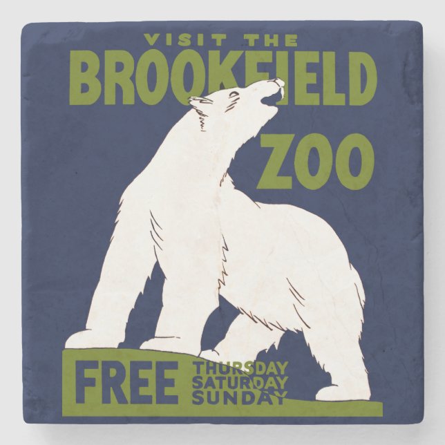 Porta-copo De Pedra Brookfield Zoo, Poster do Programa de Arte Federal (Frente)