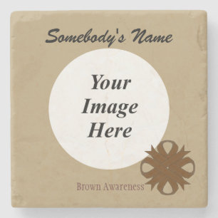 Porta-copo De Pedra Brown Clover Ribbon por Kenneth Yoncich