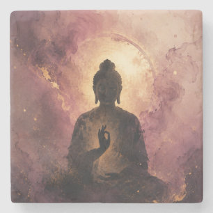 Porta-copo De Pedra Buda Místico Meditação Zen