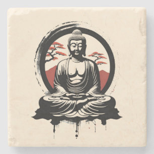 Porta-copo De Pedra Buda Zen Japonês