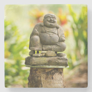 Porta-copo De Pedra Buddha no jardim havaiano