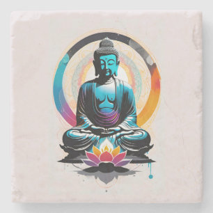 Porta-copo De Pedra Buddha Zen Art