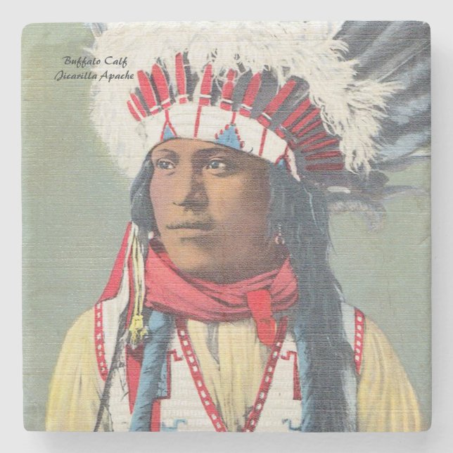 Porta-copo De Pedra Buffalo Calf (Frente)