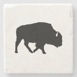 Porta-copo De Pedra Buffalo Silhouette Marble Porta copos Pedra