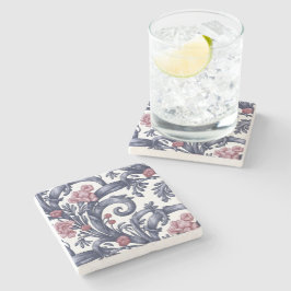 Porta-copo De Pedra Bule de Pedra Azul Art Nouveau 