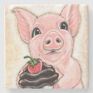 Porta-copo De Pedra Bule de Pedra Porquinho Cupcake