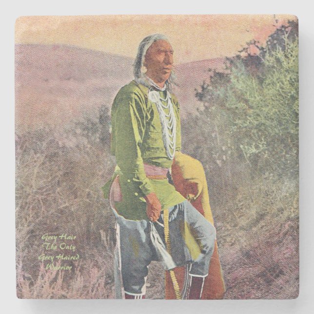 Porta-copo De Pedra Cabelo cinza (Frente)