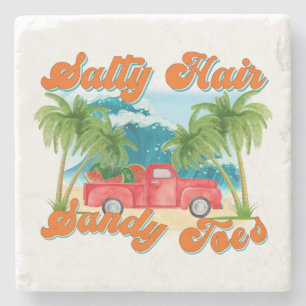 Porta-copo De Pedra Cabelo Sandy Toes Caminhão tropical e praia