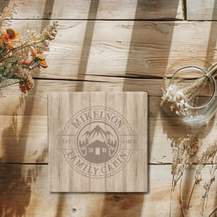 Porta-copo De Pedra Cabina da Família de Madeira Russa Personalizada