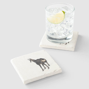 Porta-copo De Pedra Cabra de montanha de Chamois alpina minimalista na