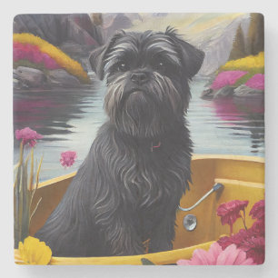 Porta-copo De Pedra Cachorro Affenpinscher em uma Paddle: Uma Aventura