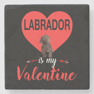 Porta-copo De Pedra Cachorro Labrador É Meu Namorados