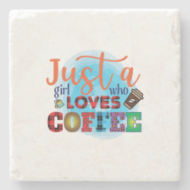 Porta-copo De Pedra Café Arte Apenas Uma Menina Que Ama Café