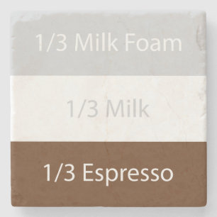 Porta-copo De Pedra Café cappuccino de receita   Design de texto