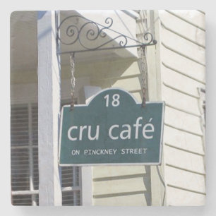 Porta-copo De Pedra Café Charleston de Cru, Coaster. de pedra de