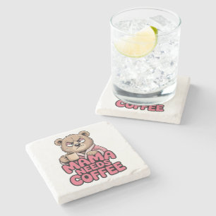 Porta-copo De Pedra Café da Mamãe Urso