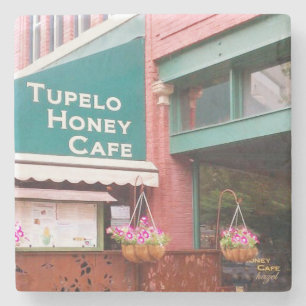 Porta-copo De Pedra Café do mel do Tupelo, Asheville North Carolina,