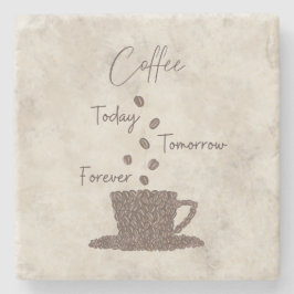 Porta-copo De Pedra Café Hoje Amanhã Sempre-Café-