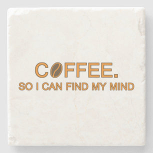 Porta-copo De Pedra Café. Para que eu possa encontrar minha mente, div