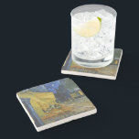 Porta-copo De Pedra Cafe Terrace à Noite | Vincent van Gogh<br><div class="desc">Cafe Terrace na Night (1888), de Vincent van Gogh, é uma representação luminosa e icônica de um confortável café ao ar livre em Arles, França, sob um céu estrelado à noite. O brilho amarelo vibrante do café contrasta lindamente com o azul profundo da noite, criando um ambiente quente e convidativo....</div>
