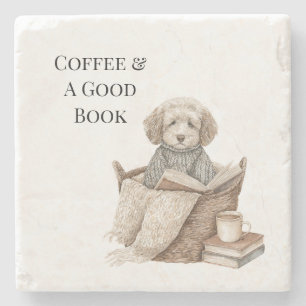 Porta-copo De Pedra Café & Uma Boa Leitura Cesta de Cachorro