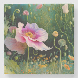 Porta-copo De Pedra Caixa de presente de Flor Rosa