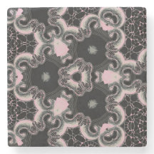 caleidoscópio design preto e rosa