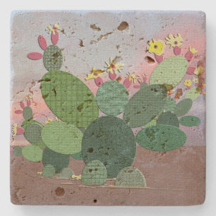 Porta-copo De Pedra Calico Cactus Stone Porta copos
