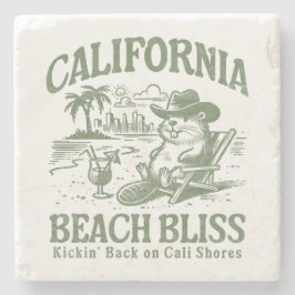 Porta-copo De Pedra California Beach Bliss em Cali Shores