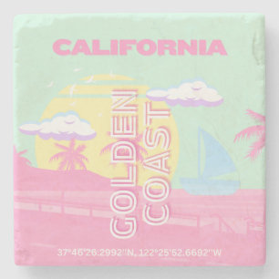 Porta-copo De Pedra California, Beach, Viagem Art, Preppy