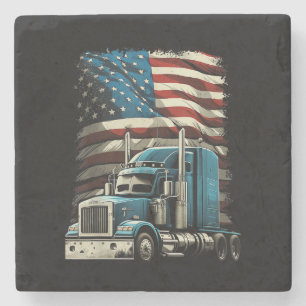Porta-copo De Pedra Caminhante Bandeira Americana Para A Unidade De Ca