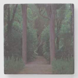 Porta-copo De Pedra Caminho num Parque (por Santiago Rusiñol)