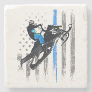 Porta-copo De Pedra Camisa de Moto de Neve com Bandeira Americana Masc