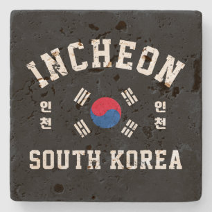 Porta-copo De Pedra Camiseta Incheon Coreia do Sul