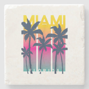 Porta-copo De Pedra Camisetas Gráficas De Design legal De Miami Flórid