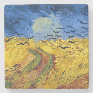 Porta-copo De Pedra Campos de Trigo impressionista de Van Gogh