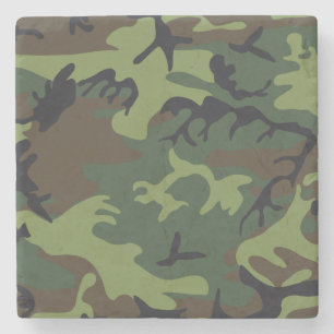 Porta-copo De Pedra Camuflagem Militar Floresta Verde