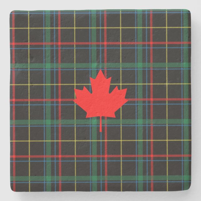 Porta-copo De Pedra Canadense Maple Leaf (Frente)
