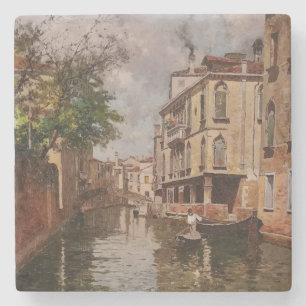Porta-copo De Pedra Canal Vintage Veneza Antonio Leto Veneziano