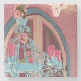 Porta-copo De Pedra Candelabra e rosa - Vineyard de Martha