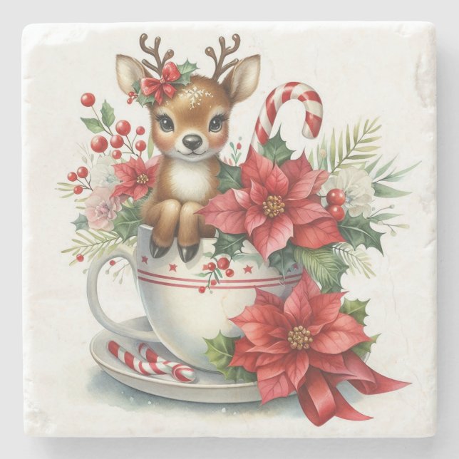 Porta-copo De Pedra Caneca de Natal 8 (Frente)