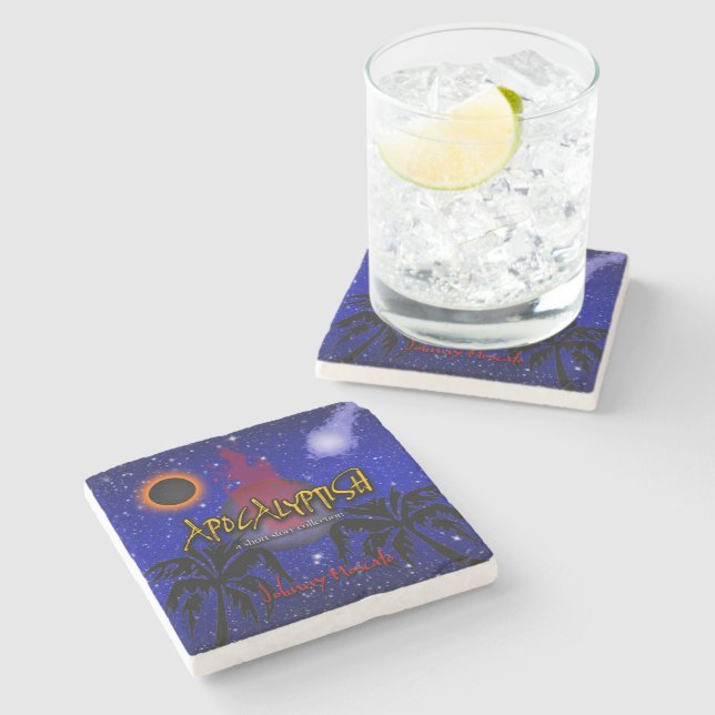 Porta-copo De Pedra Capa de Livro Apocalíptico (Lateral)