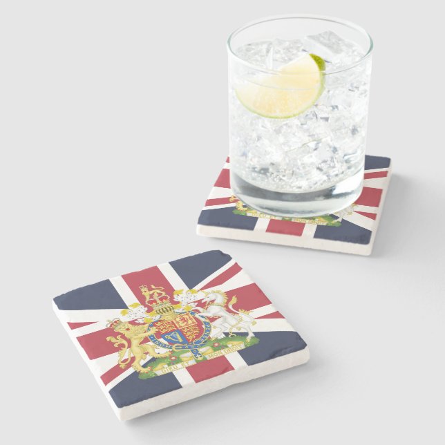 Porta-copo De Pedra CAPA DE TELEFONE de bandeira do Reino Unido (Lateral)