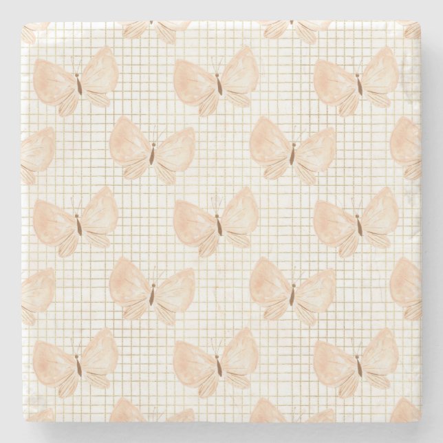 Porta-copo De Pedra Capas de flor selvagem (Frente)