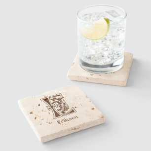 Porta-copo De Pedra Capital Decorativo Botânico Medieval E