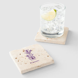 Porta-copo De Pedra Capital Decorativo Botânico Medieval I