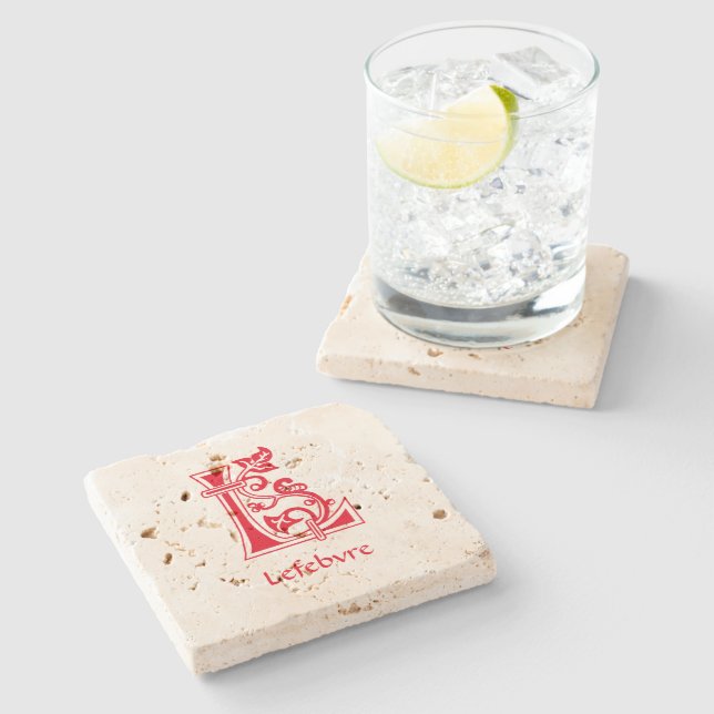 Porta-copo De Pedra Capital Decorativo Botânico Medieval L (Lateral)