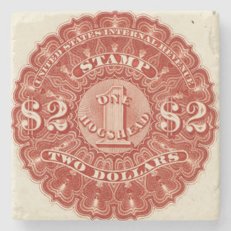 Porta-copo De Pedra Carimbo de Receita de US$ 2 Cervejas