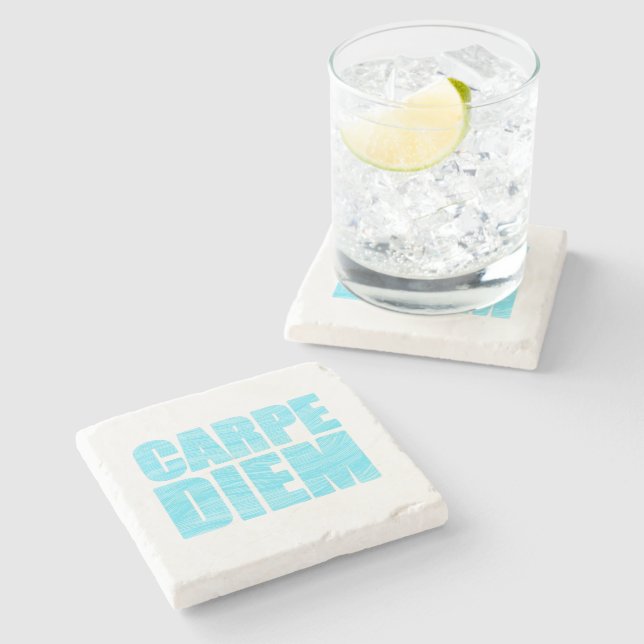 Porta-copo De Pedra Carpe Diem Stone Coaster (Lateral)