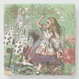 Porta-copo De Pedra cartas de aventura de alice no país das maravilhas